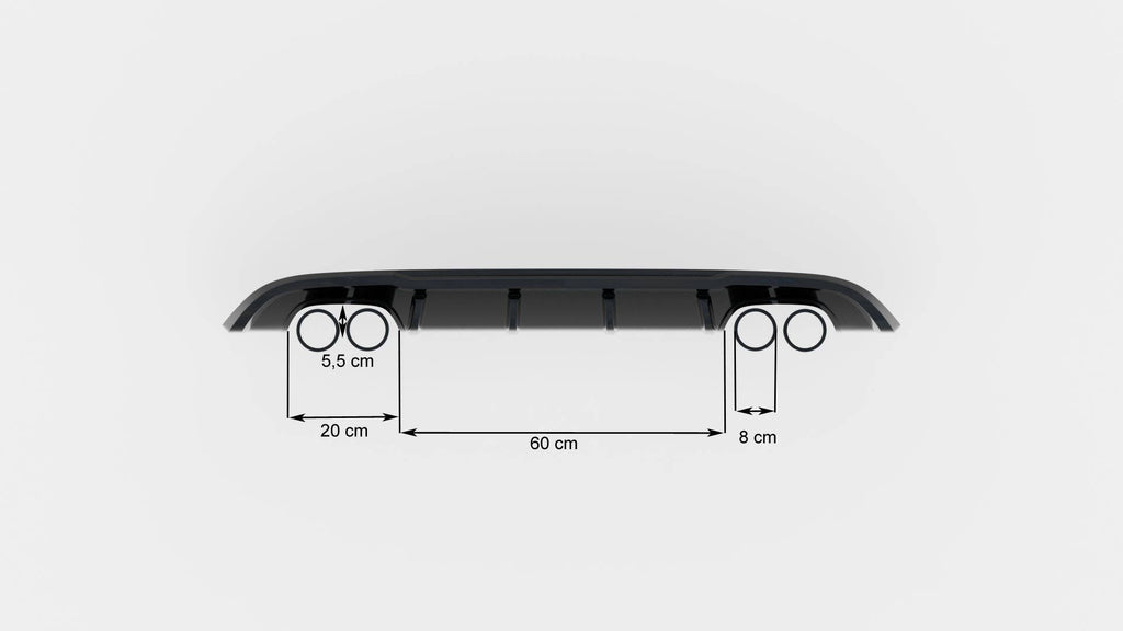 Diffusore Posteriore VW Golf Mk6 (con 2 uscite di scarico)