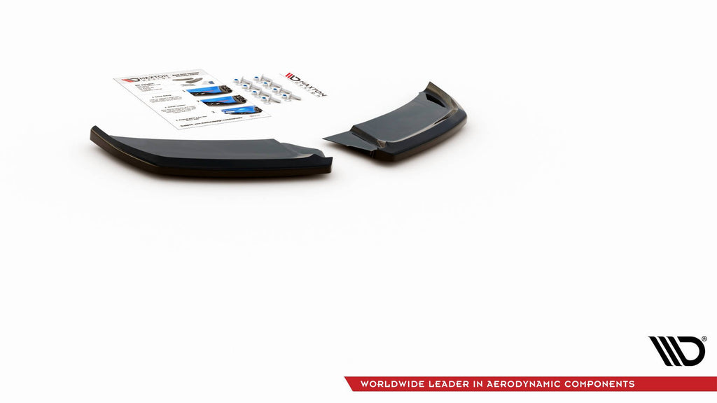 Dettaglio splitter laterale posteriore Audi A1 GB ABS nero lucido
