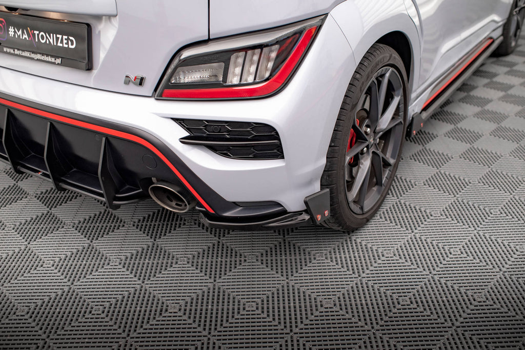 Splitter Laterali Posteriori V.1 con Flaps Hyundai Kona N Mk1 vista posteriore