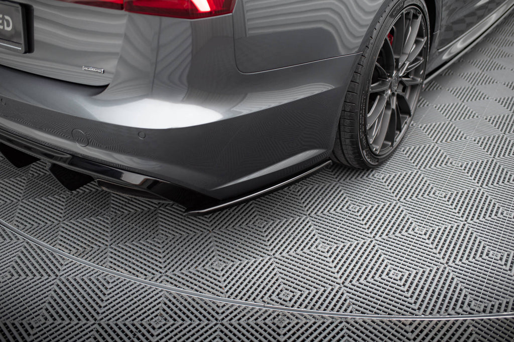 Splitter Laterali Posteriori V.2 compatibili con Audi A6 / S6 S-line C7 Facelift (2014-2017)
