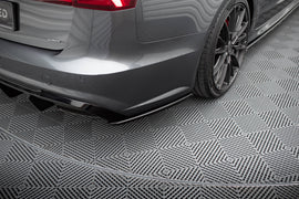 Splitter Laterali Posteriori V.2 compatibili con Audi A6 / S6 S-line C7 Facelift (2014-2017)