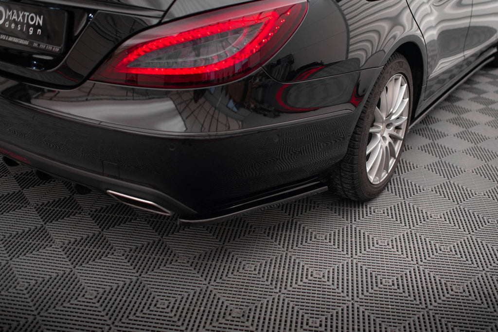 Splitter Laterali Posteriori compatibili con Mercedes-Benz CLS C218 / C218 Facelift (2011-2018)