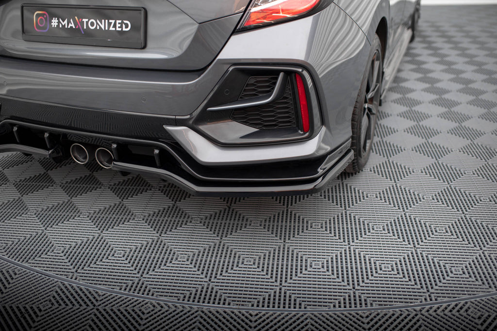 Splitter Posteriore Honda Civic Mk10 Facelift dettaglio barre verticali