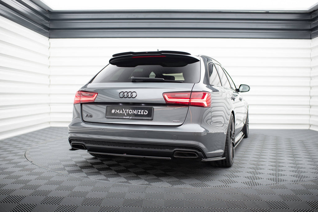 Splitter Posteriore Centrale compatibile con Audi A6 / S6 S-line C7 Facelift (2014-2017)