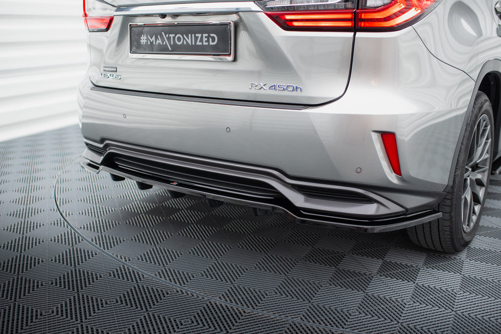 Splitter Posteriore Centrale con Barre Verticali compatibile con Lexus RX H Mk4 (2015-2019)