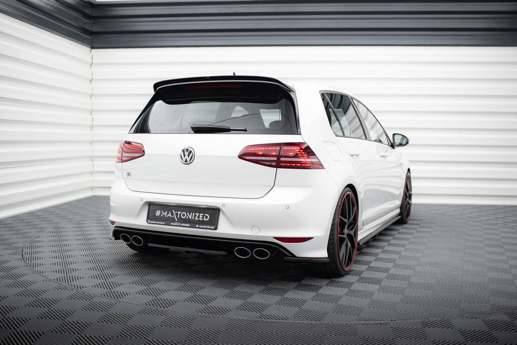 Splitter Posteriore Centrale con Barre Verticali Volkswagen Golf R Mk7 (2013-2016)