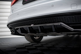 Splitter Posteriore Centrale con Barre Verticali Audi A4 Competition B8 Facelift Maxton Design