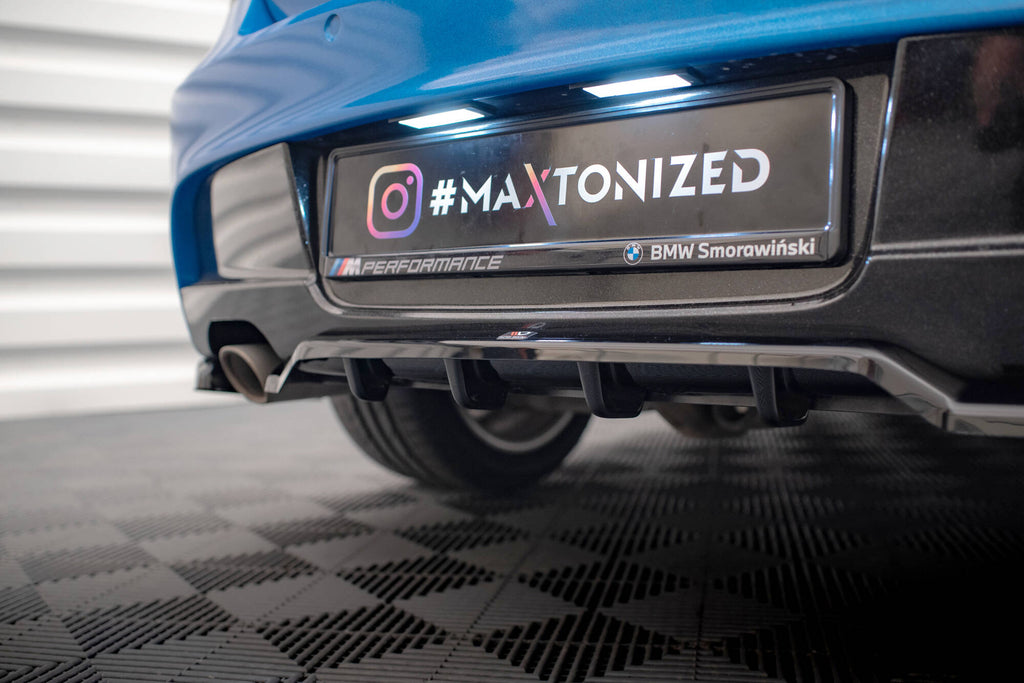 Splitter Posteriore Centrale con Barre Verticali BMW Serie 1 M-Pack E87 Facelift Maxton Design