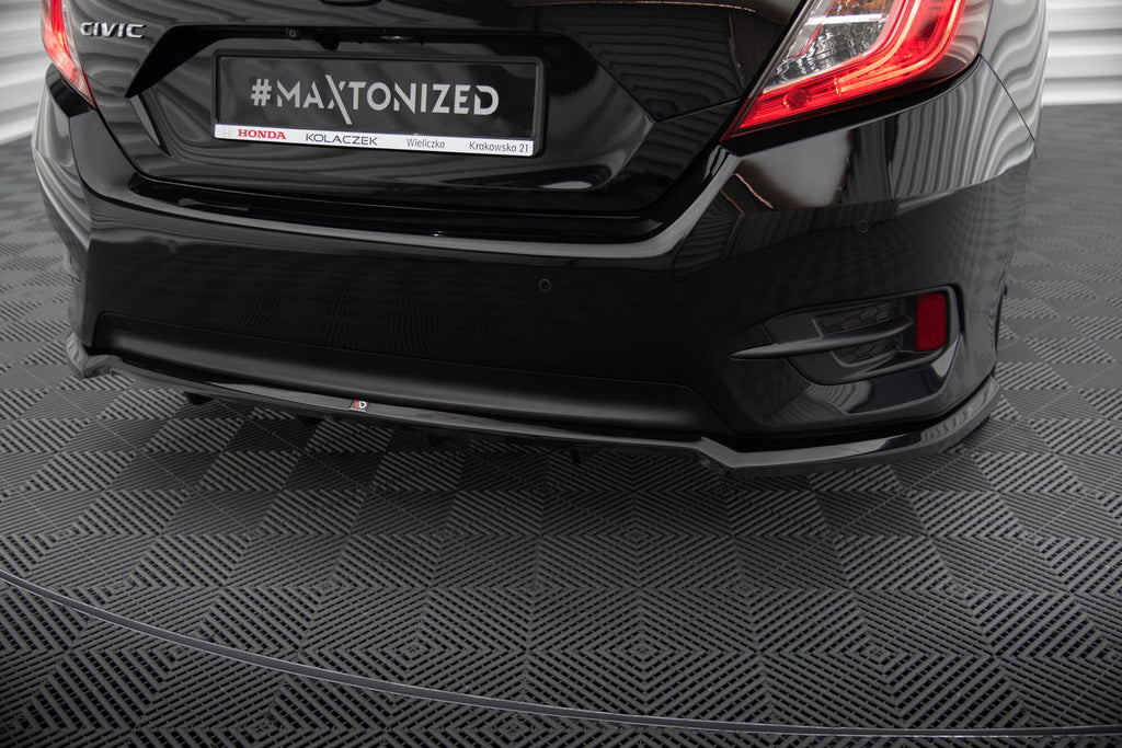 Splitter Posteriore Centrale con Barre Verticali Honda Civic Berlina Mk10 Maxton Design