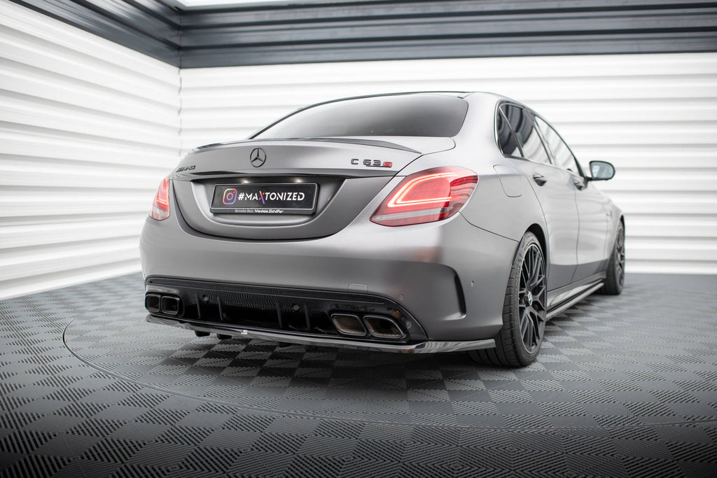 Splitter posteriore centrale con barre verticali Maxton Design Mercedes-AMG C63 W205 Facelift