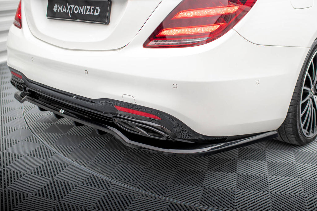 Splitter Posteriore Centrale con Barre Verticali Mercedes Classe S W222 Facelift Maxton Design