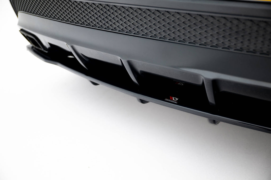 Splitter Posteriore Centrale V.1 con Barre Verticali compatibile con Mercedes-Benz GLA 45 AMG X156 (2014-2017)