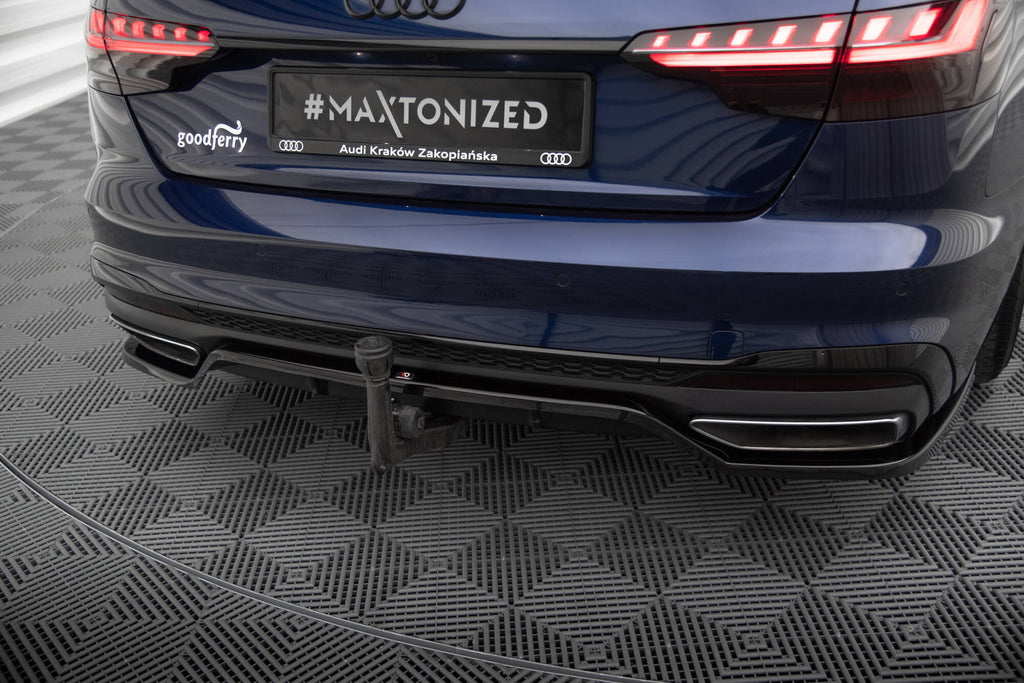 Splitter Posteriore Centrale con Barre Verticali V.2 Audi A4 S-Line B9 Facelift Maxton Design