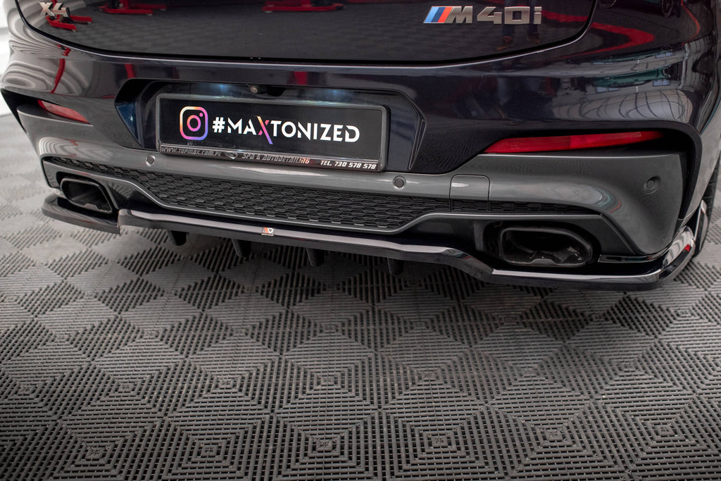 Splitter Posteriore Centrale con Barre Verticali V.2 BMW X4 M40i G02 Maxton Design