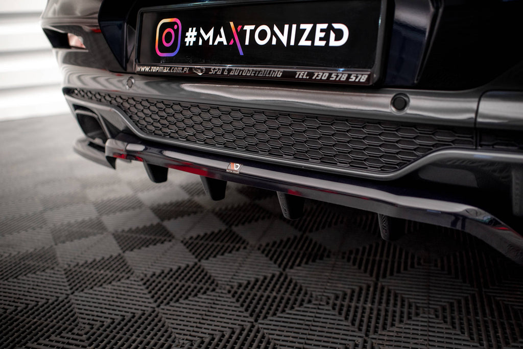 Splitter Posteriore Centrale con Barre Verticali V.2 BMW X4 M40i G02 Maxton Design