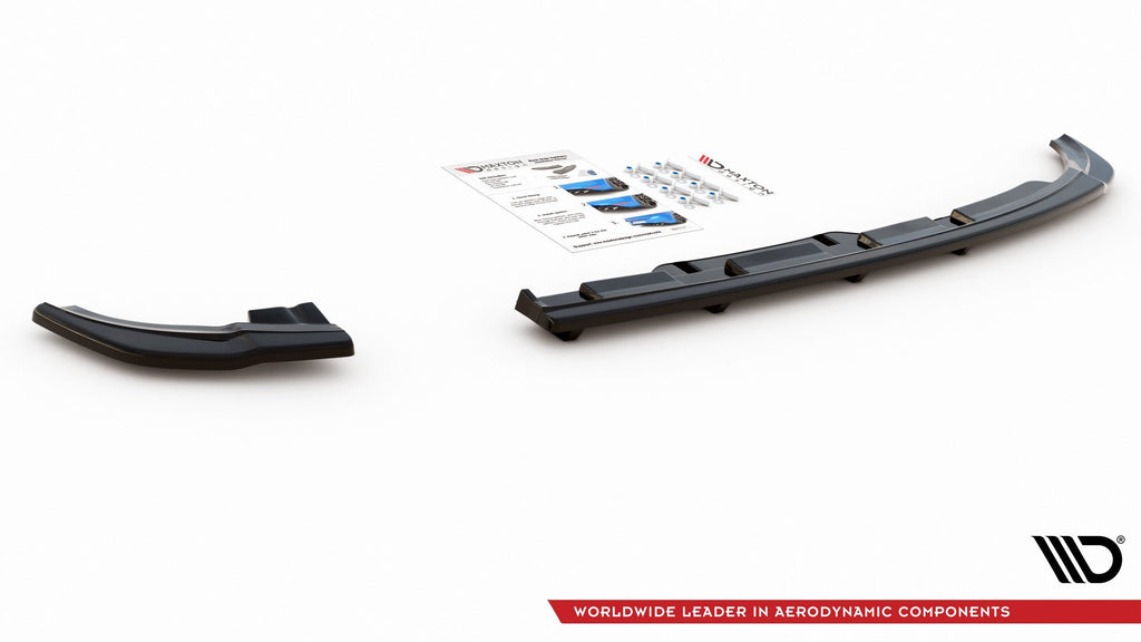 Splitter Posteriore Centrale con barre verticali Volkswagen Polo GTI Mk6 Maxton Design