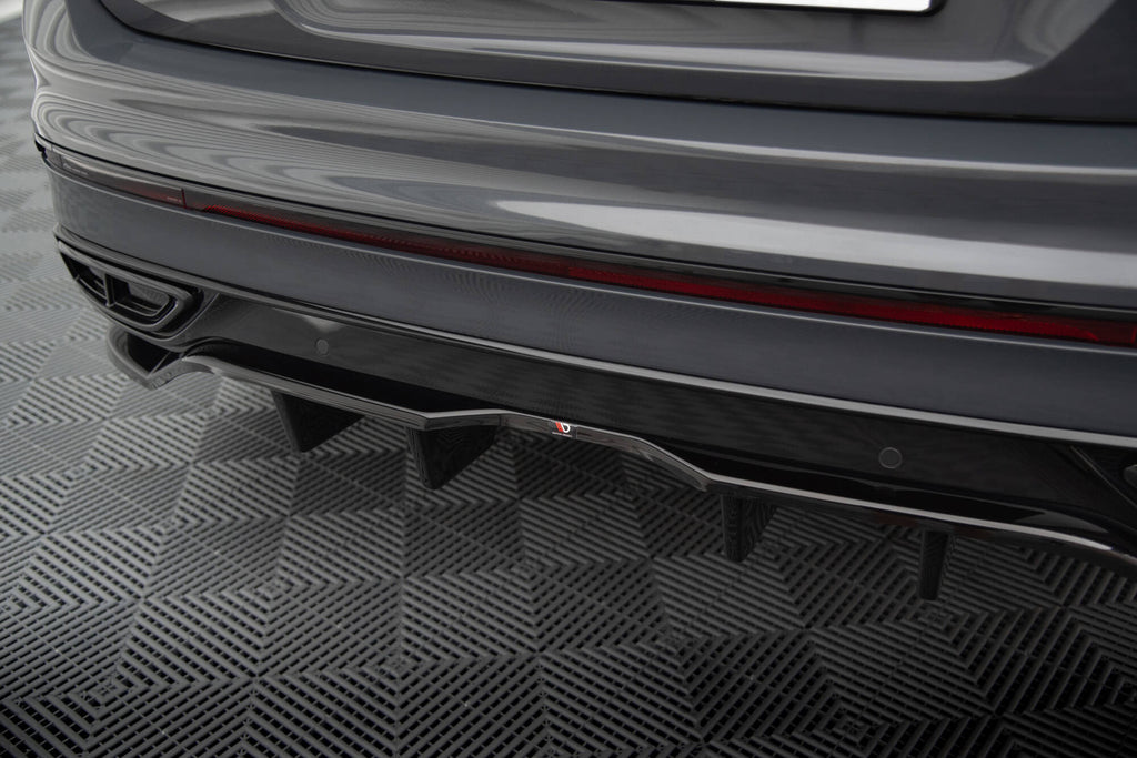 Splitter Posteriore Centrale con Barre Verticali Maxton Design Volkswagen Tiguan R-Line Mk2 Facelift