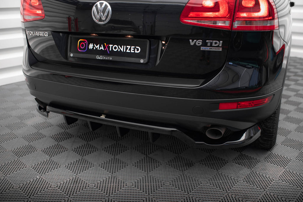 Splitter Posteriore Centrale con Barre Verticali Volkswagen Touareg Mk2 Maxton Design