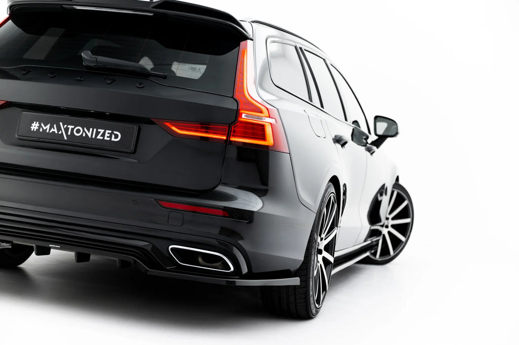 Splitter Posteriore Centrale con barre verticali Volvo S60 V60 R-Design Mk3 Maxton Design