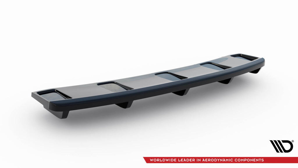 Splitter Posteriore Centrale con Barre Verticali compatibile con Audi A7 S-Line C7 Facelift (2014-2017)