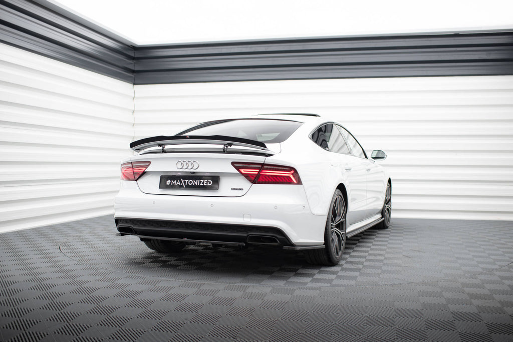 Splitter Posteriore Centrale con Barre Verticali compatibile con Audi A7 S-Line C7 Facelift (2014-2017)