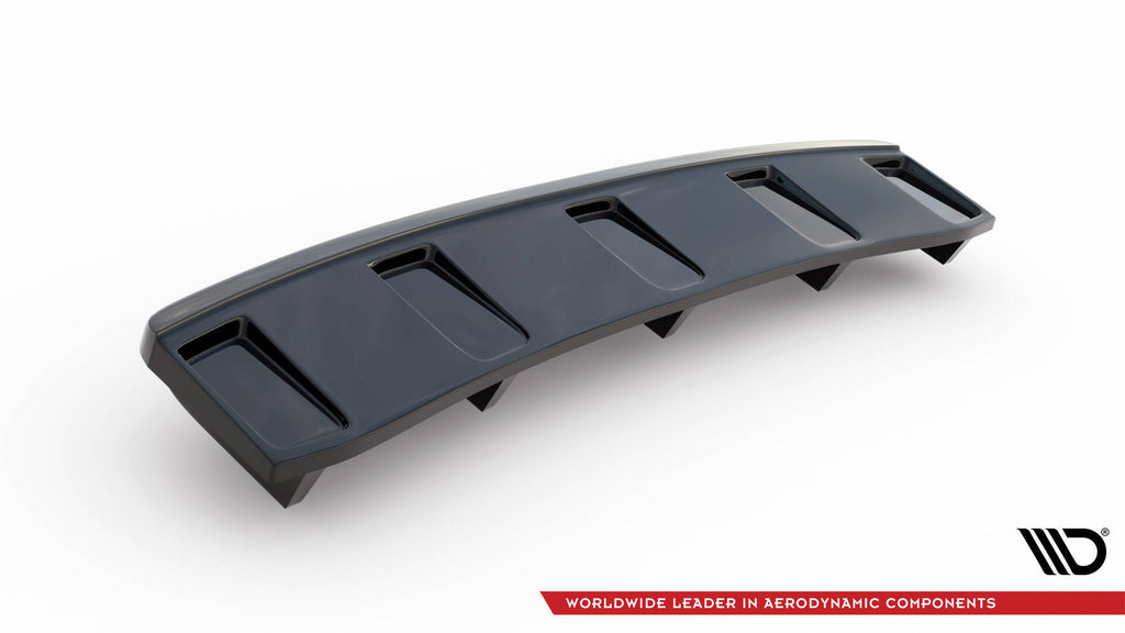 Splitter Posteriore Centrale con Barre Verticali compatibile con Audi A7 S-Line C7 Facelift (2014-2017)