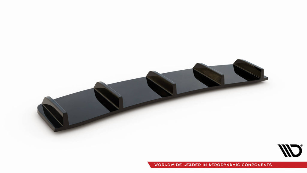 Splitter Posteriore Centrale con Barre Verticali compatibile con Audi A7 S-Line C7 Facelift (2014-2017)