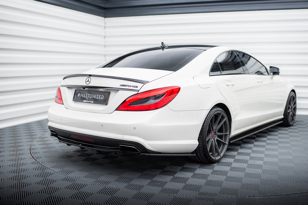 Splitter Posteriore Centrale con Barre Verticali compatibile con Mercedes-Benz CLS AMG-Line C218 (2011-2014)