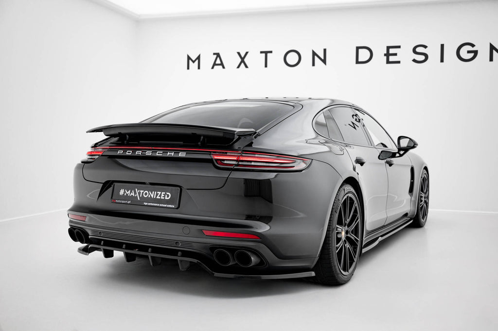 Splitter Posteriore Centrale con Barre Verticali compatibile con Porsche Panamera Turbo S E-Hybrid / E-Hybrid / 4S 971 (2016-2020)