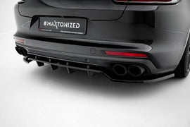 Splitter Posteriore Centrale con Barre Verticali compatibile con Porsche Panamera Turbo S E-Hybrid / E-Hybrid / 4S 971 (2016-2020)