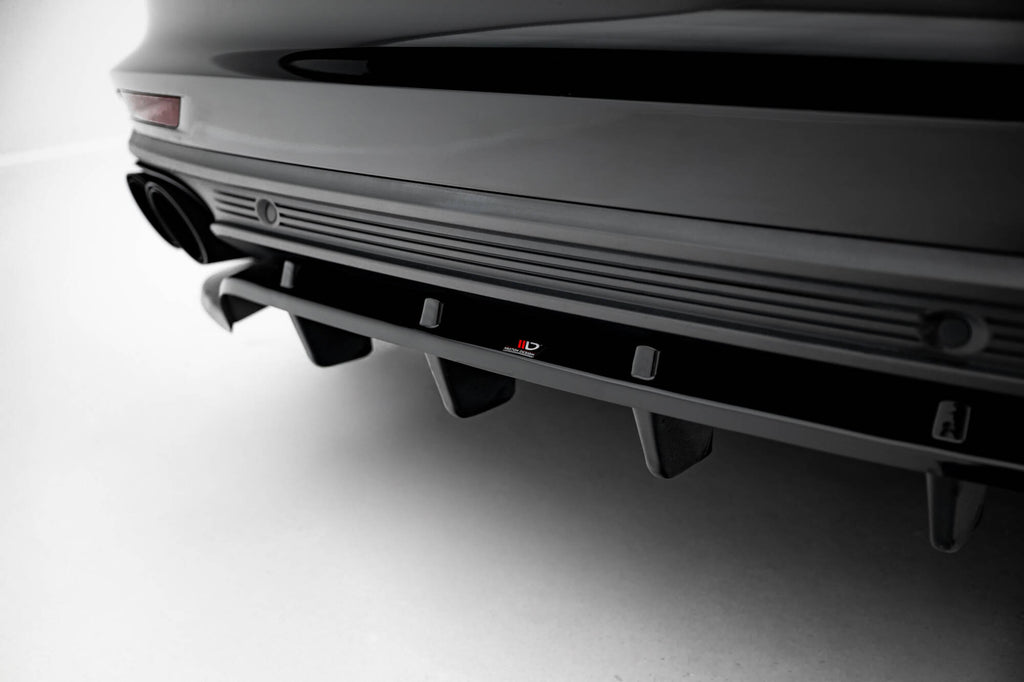 Splitter Posteriore Centrale con Barre Verticali compatibile con Porsche Panamera Turbo S E-Hybrid / E-Hybrid / 4S 971 (2016-2020)