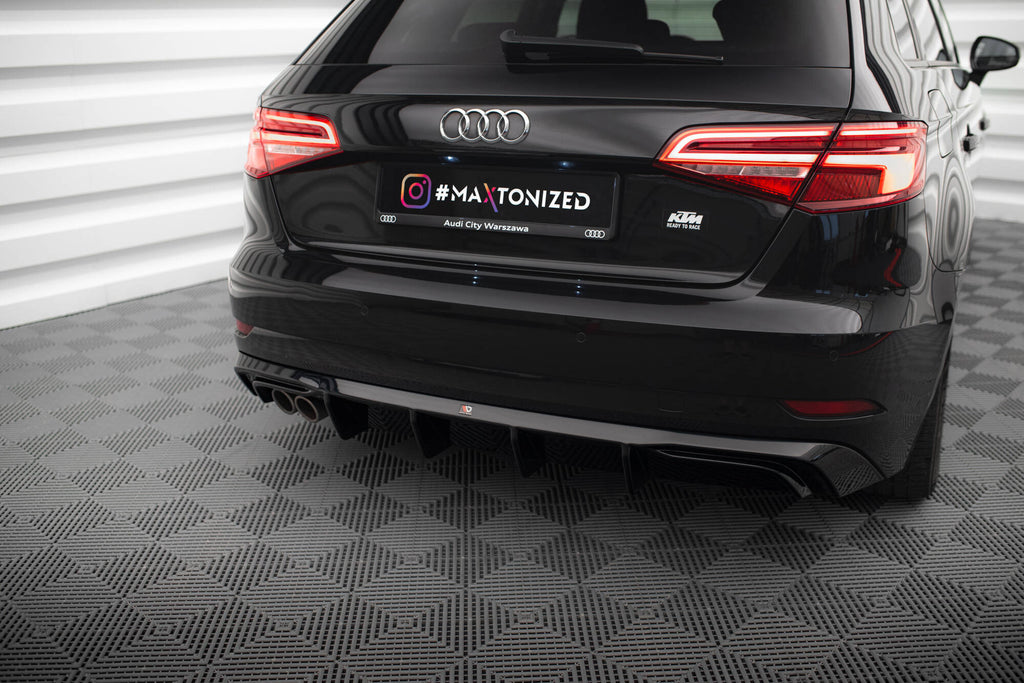 Diffusore Posteriore per Doppio Scarico su un Lato Audi A3 Sportback 8V Facelift