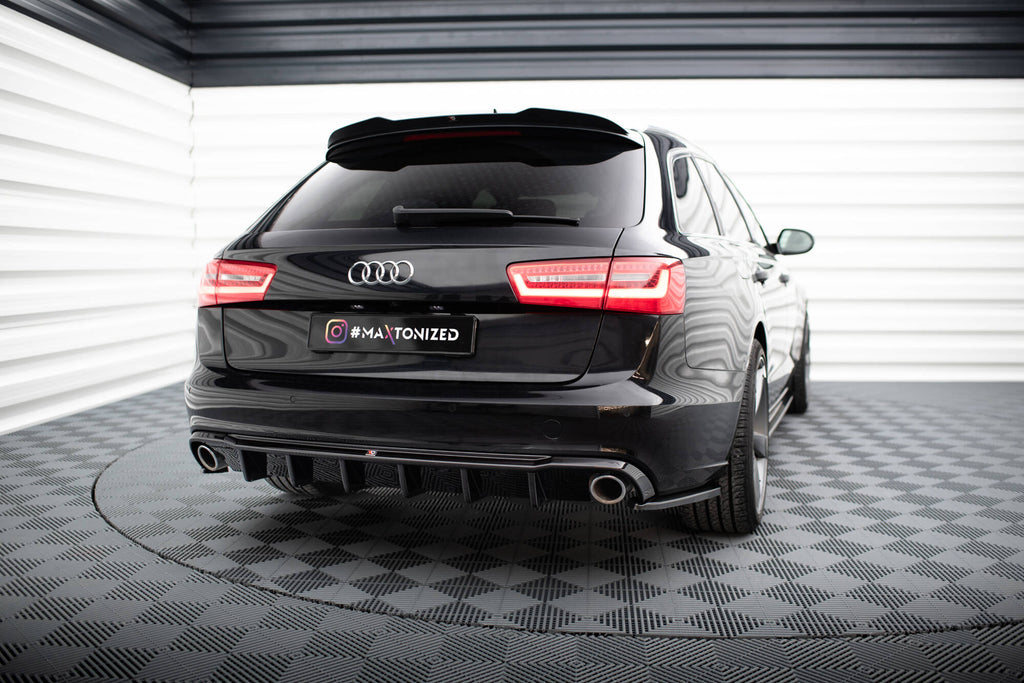 Diffusore Posteriore Audi A6 Berlina / Avant C7 con Scarichi Singoli su Entrambi i Lati