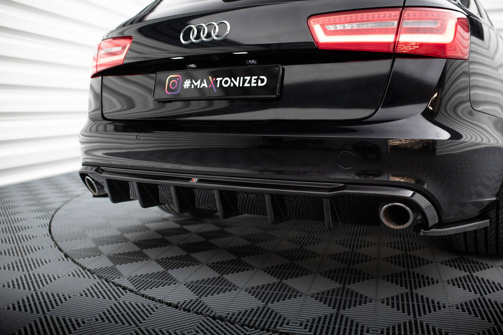 Diffusore Posteriore Audi A6 Berlina / Avant C7 con Scarichi Singoli su Entrambi i Lati
