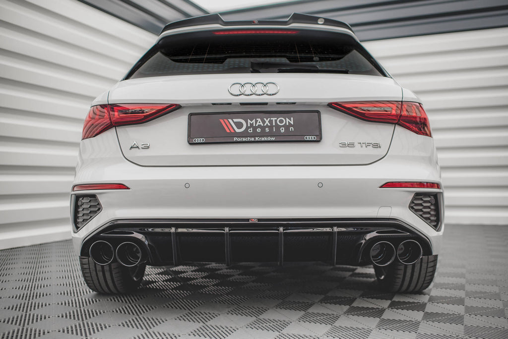 Diffusore posteriore con imitazione terminali di scarico Maxton Audi A3 S-Line Sportback 8Y