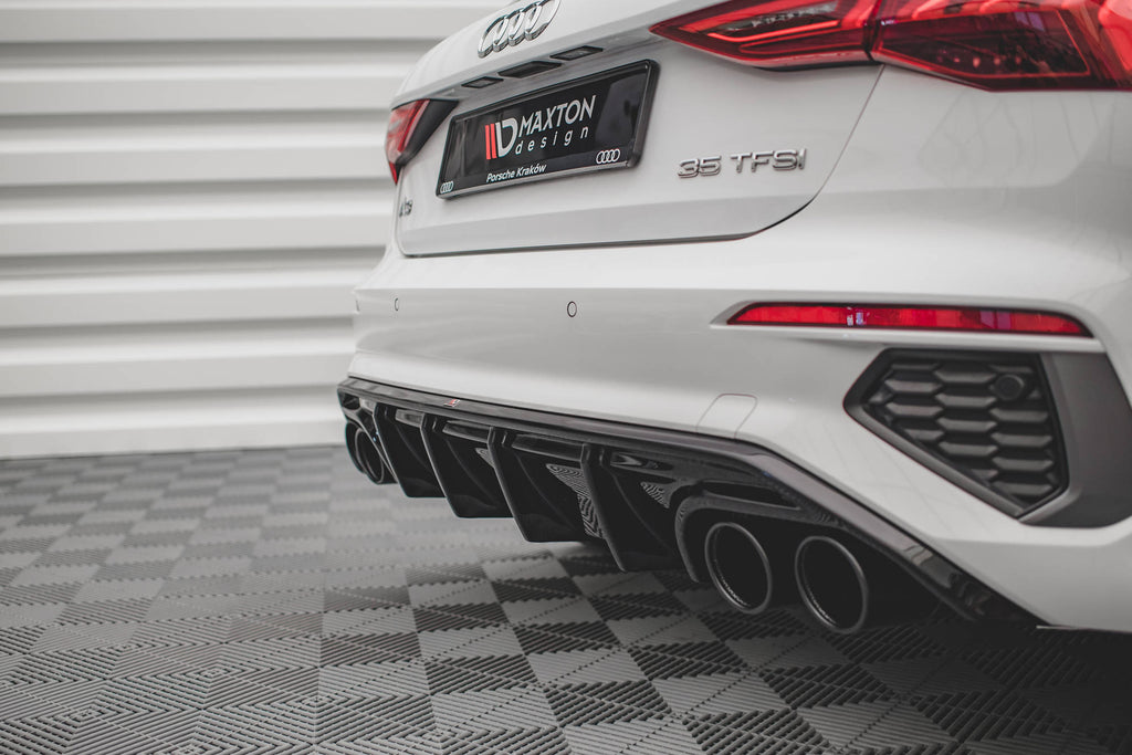 Diffusore posteriore con imitazione terminali di scarico Maxton Audi A3 S-Line Sportback 8Y