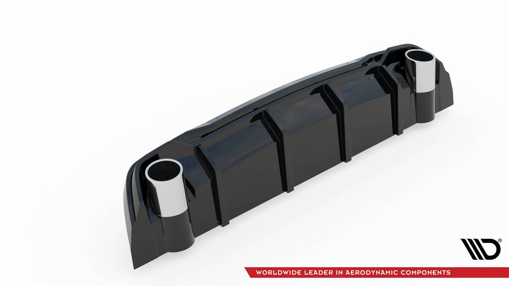 Diffusore Posteriore con Imitazione Terminali di Scarico Peugeot 308 GT Mk2 Facelift (terminali neri)
