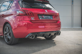 Diffusore Posteriore con Imitazione Terminali di Scarico compatibile con Peugeot 308 GT Mk2 Facelift (terminali cromati) (2017-2021)