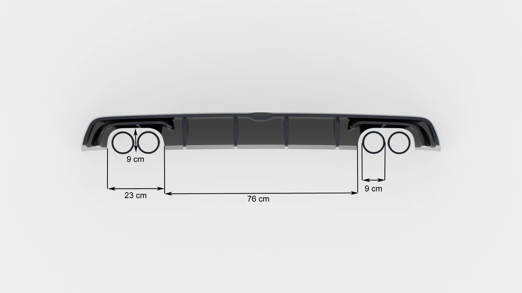 Diffusore Posteriore compatibile con Audi S3 Sedan 8V (2013-2016)