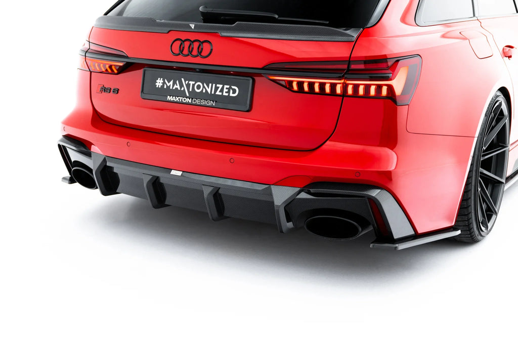 Set di Splitter compatibili con Audi RS6 C8 in Fibra di Carbonio (2019-2023)