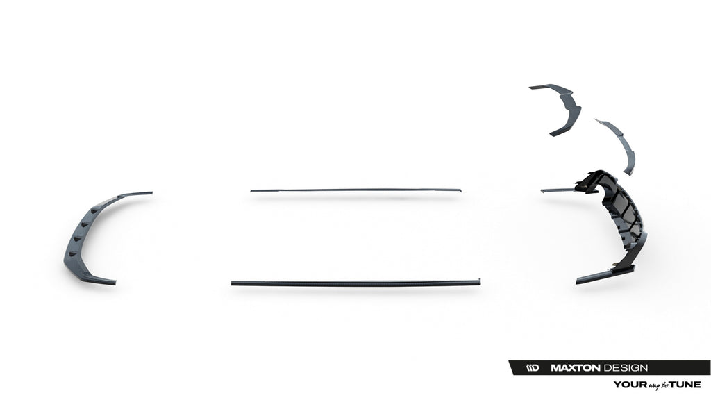 Set di Splitter compatibili con Audi RS6 C8 in Fibra di Carbonio (2019-2023)