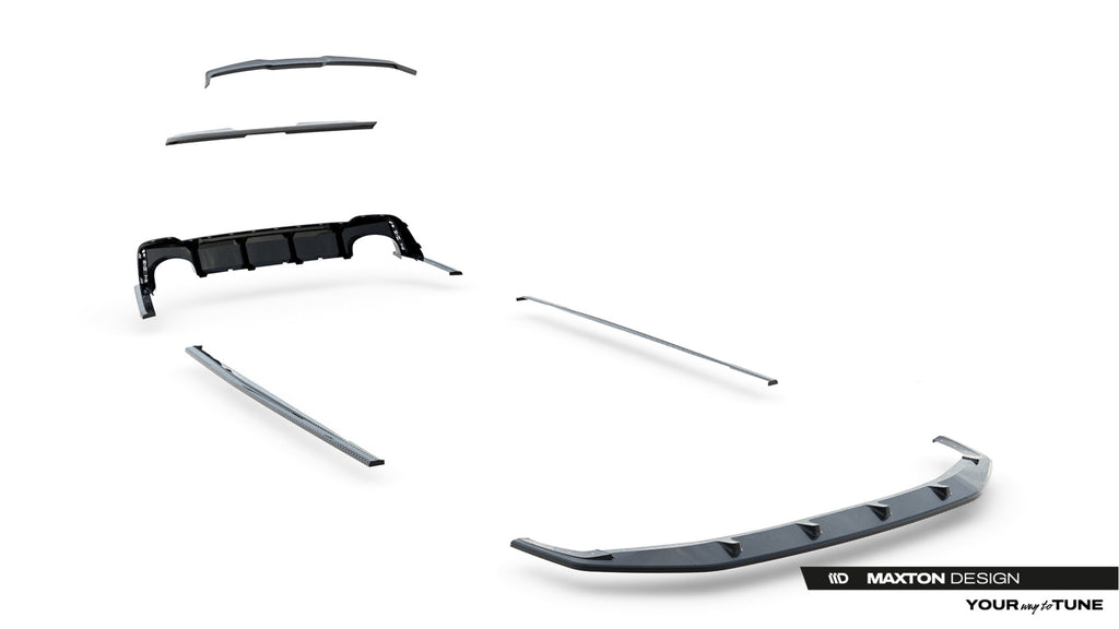 Set di Splitter compatibili con Audi RS6 C8 in Fibra di Carbonio (2019-2023)