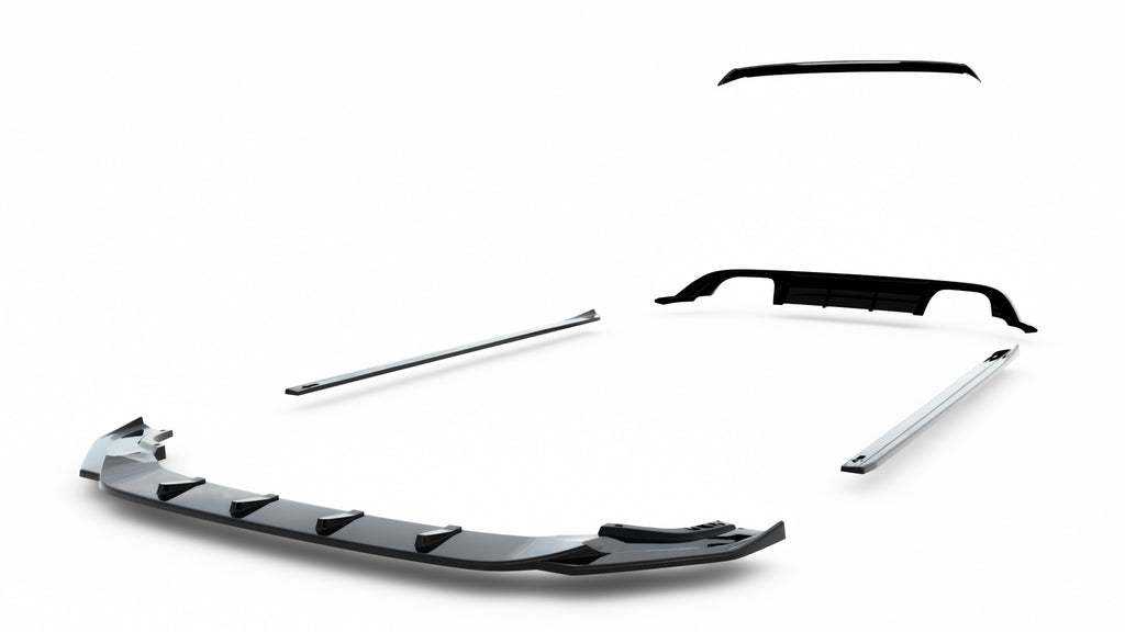 Kit Completo Splitter V.2 Volkswagen Golf R Hatchback Mk7 Facelift (2016-2020)