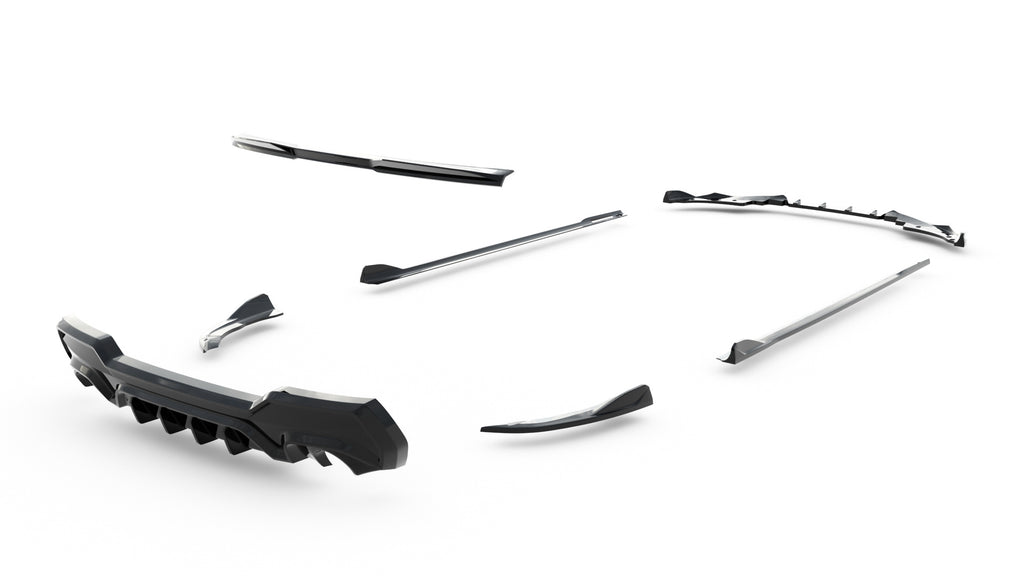 Kit Completo Splitter compatibile con BMW Serie 4 M-Pack Coupe G22 / G22 Facelift (2020-)