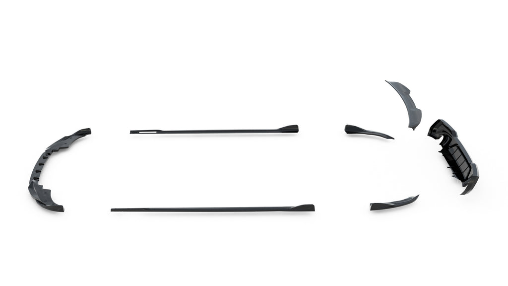 Kit Completo Splitter compatibile con BMW Serie 4 M-Pack Coupe G22 / G22 Facelift (2020-)