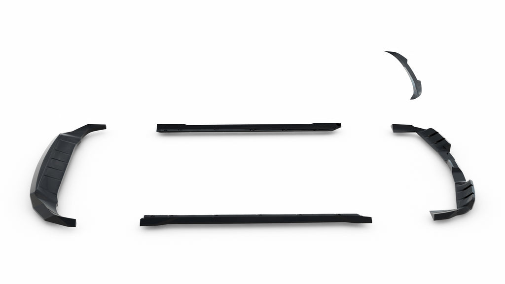 Kit Completo Splitter compatibile con Porsche Cayenne Coupé GTS / Turbo Sport Pack 9Y0 Facelift (2023-)