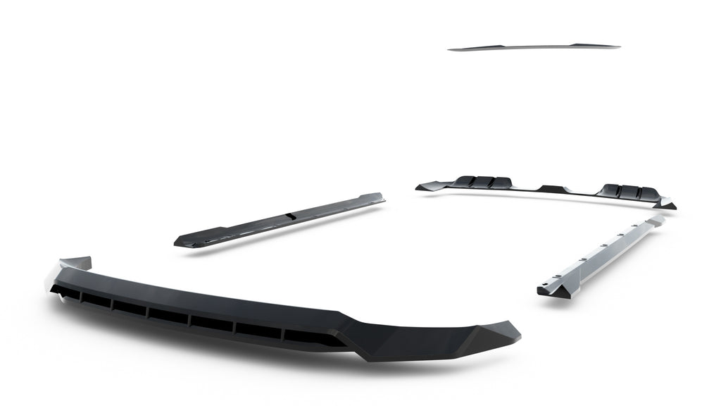 Kit Completo Splitter compatibile con Porsche Cayenne Coupé GTS / Turbo Sport Pack 9Y0 Facelift (2023-)