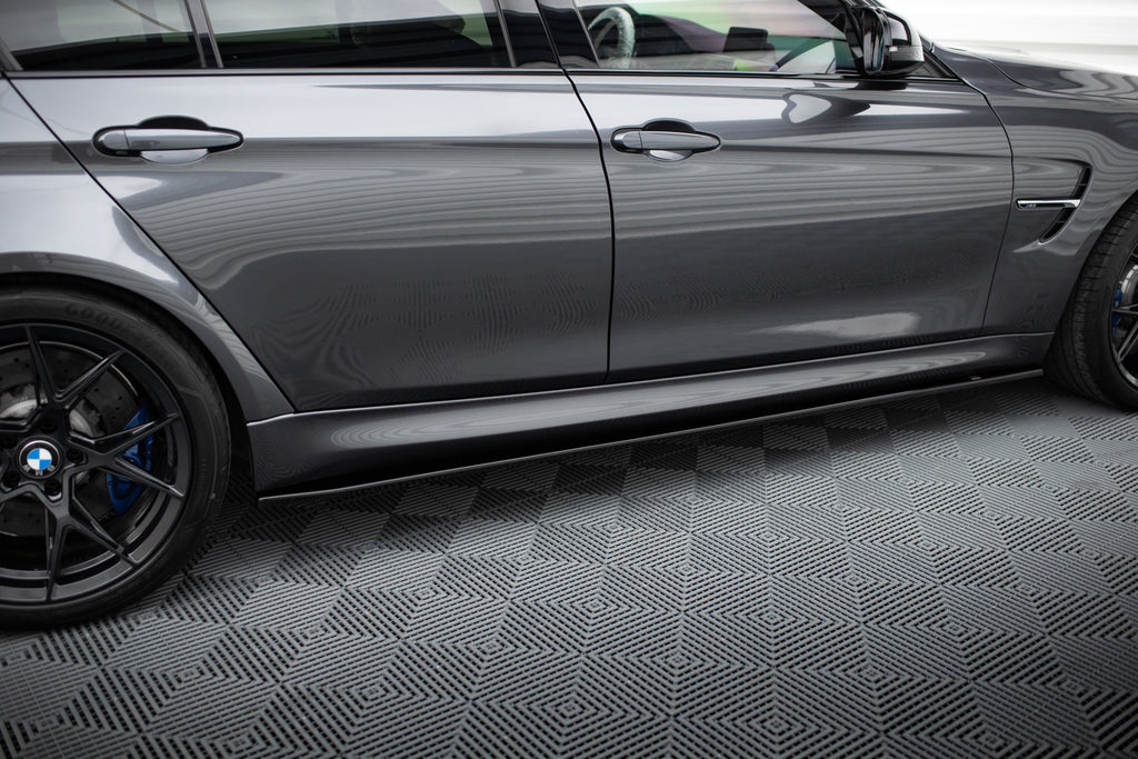 Diffusori Sotto Minigonne compatibili con BMW M3 F80 (ABS nero lucido) (2014-2018)