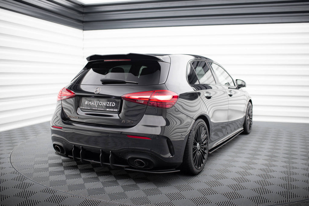 Diffusore Posteriore Street Pro compatibile con Mercedes-Benz A35 AMG Hatchback W177 / W177 Facelift (2018-)