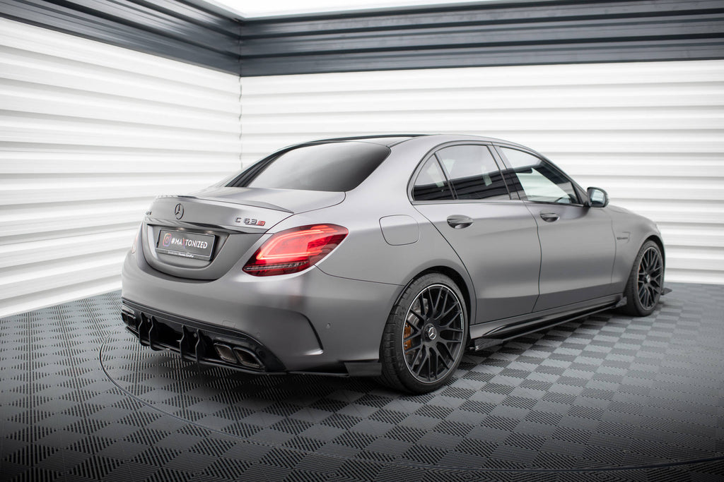 Splitter laterali posteriori con flap Street Pro Maxton Design Mercedes-AMG C63 W205 Facelift